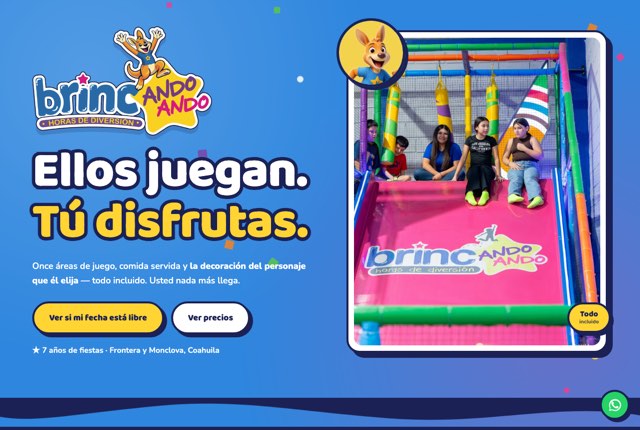 Sitio del salón Brincando Ando