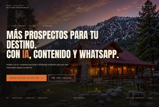 Captura de Destinos reservables